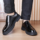 Herren Business Casual Schwarze Kunstleder Schuhe