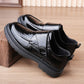 Herren Business Casual Schwarze Kunstleder Schuhe