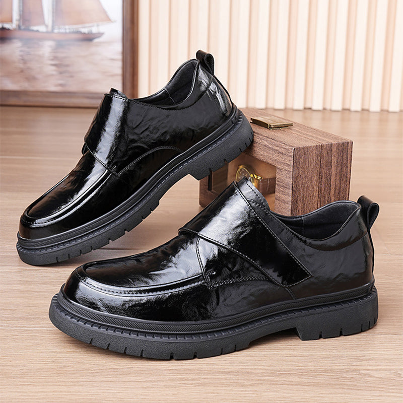 Herren Business Casual Schwarze Kunstleder Schuhe