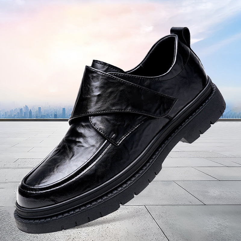 Herren Business Casual Schwarze Kunstleder Schuhe