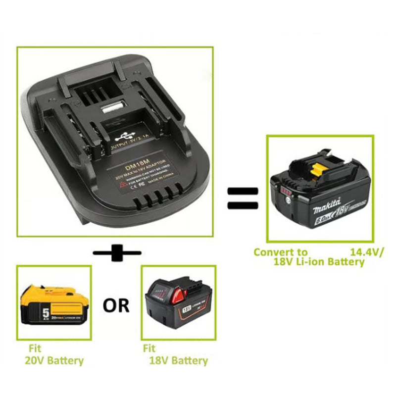 ⚡️Lithium-Akku-Adapter für 18V-Akkugeräte
