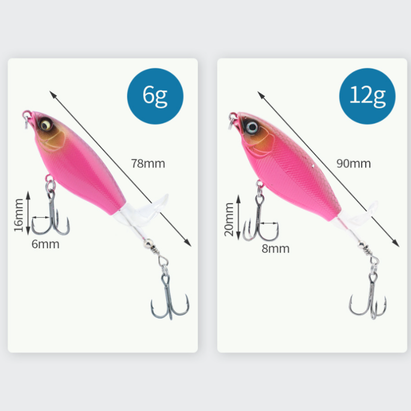 🎣Bionisches Angelköder-Set mit 3 Haken & 360° Propellerblatt