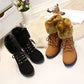 🍁Herbst-/Winter-Sonderangebot: 69 % Rabatt🍂Damen Stiefeletten mit Plüsch-Reißverschluss und dickem Absatz
