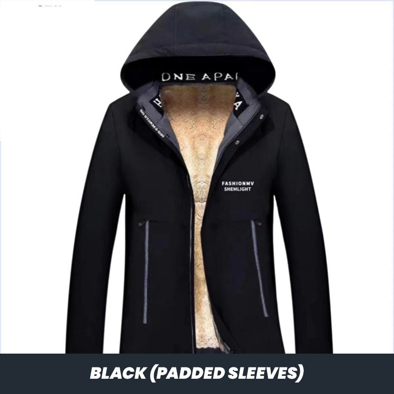 🔥Winter-Wärme-Sale 50 % Rabatt🔥Herren Wintermantel mit Kapuze und warmem Kunstpelz-Futter