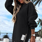 💥🎊Letzte Sonderangebote🌹👉Langärmeliger Pullover mit Reißverschluss Schlitz Lässiges Sweatshirt Kleid💝🌿