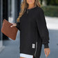💥🎊Letzte Sonderangebote🌹👉Langärmeliger Pullover mit Reißverschluss Schlitz Lässiges Sweatshirt Kleid💝🌿