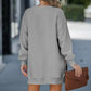 💥🎊Letzte Sonderangebote🌹👉Langärmeliger Pullover mit Reißverschluss Schlitz Lässiges Sweatshirt Kleid💝🌿