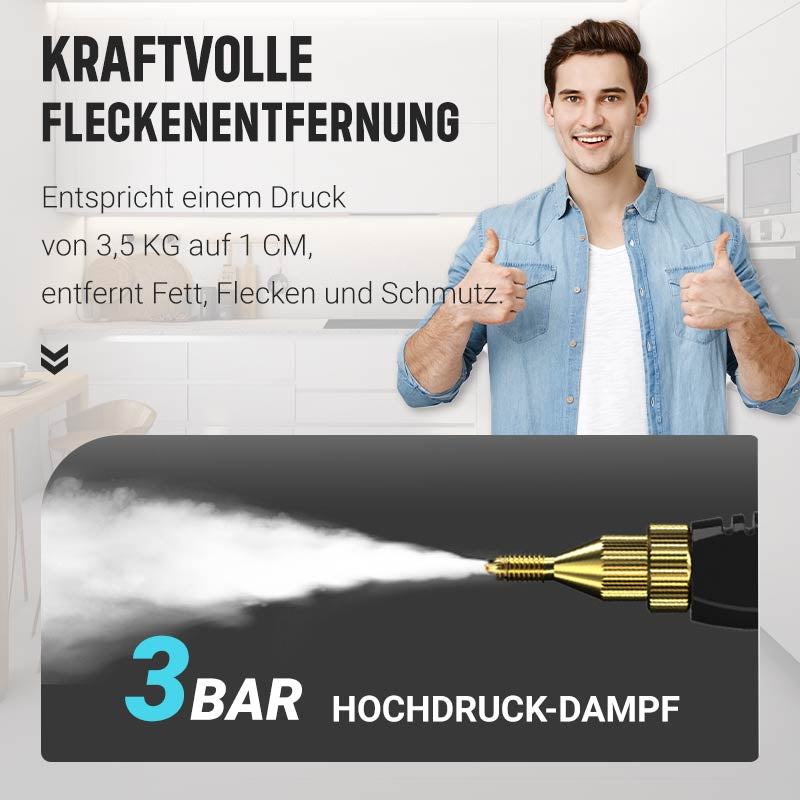 💥2500W Tragbarer Hochtemperatur-Dampfreiniger mit Druckbeaufschlagung