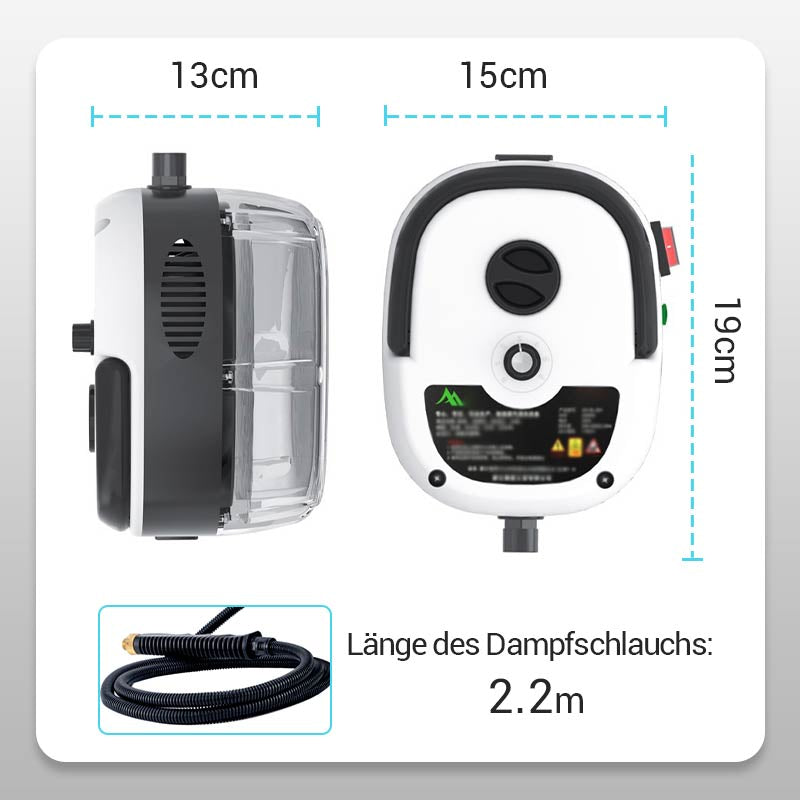 💥2500W Tragbarer Hochtemperatur-Dampfreiniger mit Druckbeaufschlagung