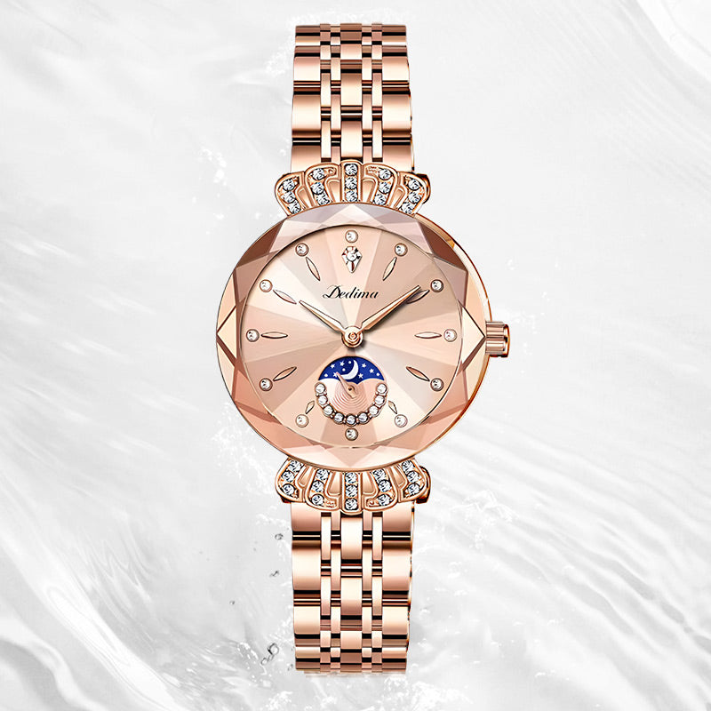 🎀Black Friday Sale 64 % RABATT🎀Modische Diamant-Mondstern-Uhr für Damen