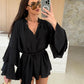 💞 Luxuriös und erfrischend 😍 Frauen Einheitsfarbige weite Minikleid
