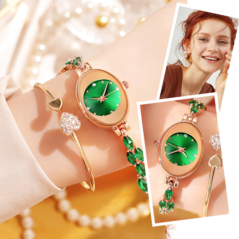 💝Geschenke für Frauen im Jahr 2025🥰 ⌚Farbiger Zirkon-Armbanduhr für Frauen