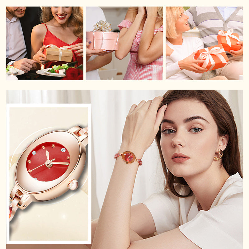 💝Geschenke für Frauen im Jahr 2025🥰 ⌚Farbiger Zirkon-Armbanduhr für Frauen