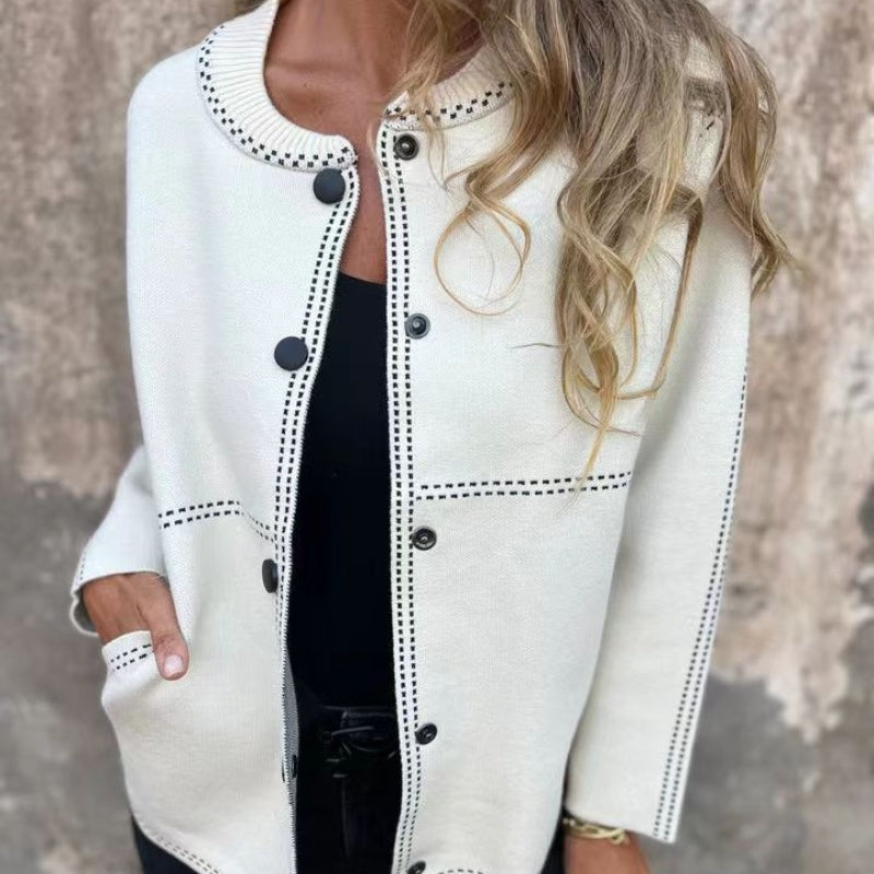 🍁Frühherbst-Sonderangebot: 40 % Rabatt🍂Damen Strickjacke mit Knöpfen