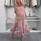💖LETZTER TAG SALE 50% RABATT👗Damen-Mesh-Patchwork-Trägerloses Kleid