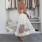 💖LETZTER TAG SALE 50% RABATT👗Damen-Mesh-Patchwork-Trägerloses Kleid