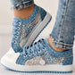 👟2025 Neues Design🙋‍♀️✨Damen Casual Flat Runde Zehe Lace Up Low Top Schuhe