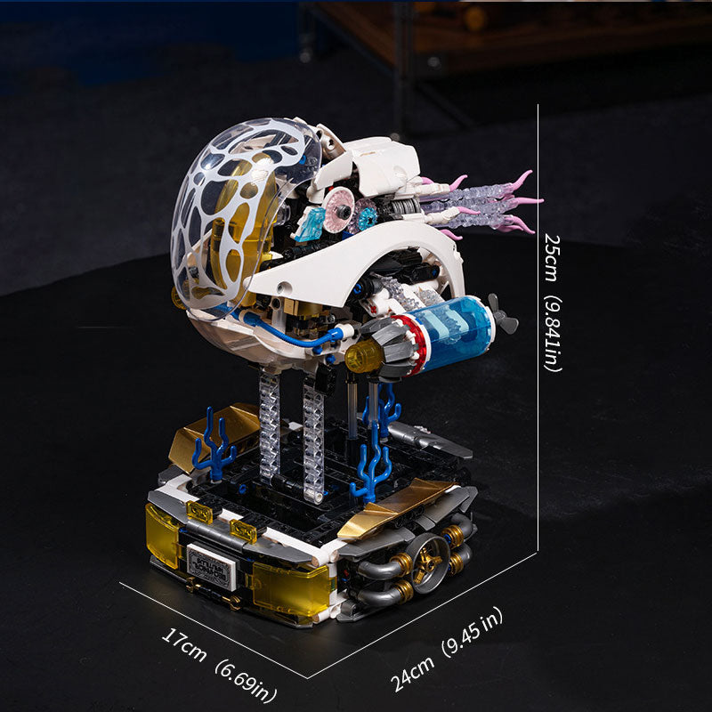 🤖Begrenzte Zeit 60% Rabatt💥🧩Creative Mechanical Nautilus Model Kit with Building Blocks for Decoration. Fun assembly and a new highlight for your home decor!