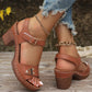 🥰Maximal 50 % Rabatt👡Damen Sandalen mit Blockabsatz