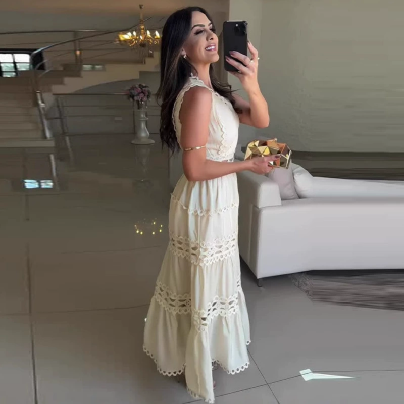 💕Zeitlich befristeter 56%iger Rabatt💕 V-Ausschnitt, ärmelloses Kleid mit Ausschnitt