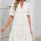 👗Sommer Neu💃Damen V-Ausschnitt A-Linie Ausschnitt Bedrucktes Kleid