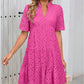 👗Sommer Neu💃Damen V-Ausschnitt A-Linie Ausschnitt Bedrucktes Kleid