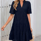 👗Sommer Neu💃Damen V-Ausschnitt A-Linie Ausschnitt Bedrucktes Kleid
