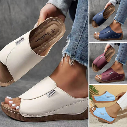 🔥 2025 Damen Freizeit-Pantoletten mit Keilabsatz 💥 60% Rabatt! 🎉stilvolle Freizeitmode, bequem und elegant, die perfekten Kompliment für jeden Anlass.