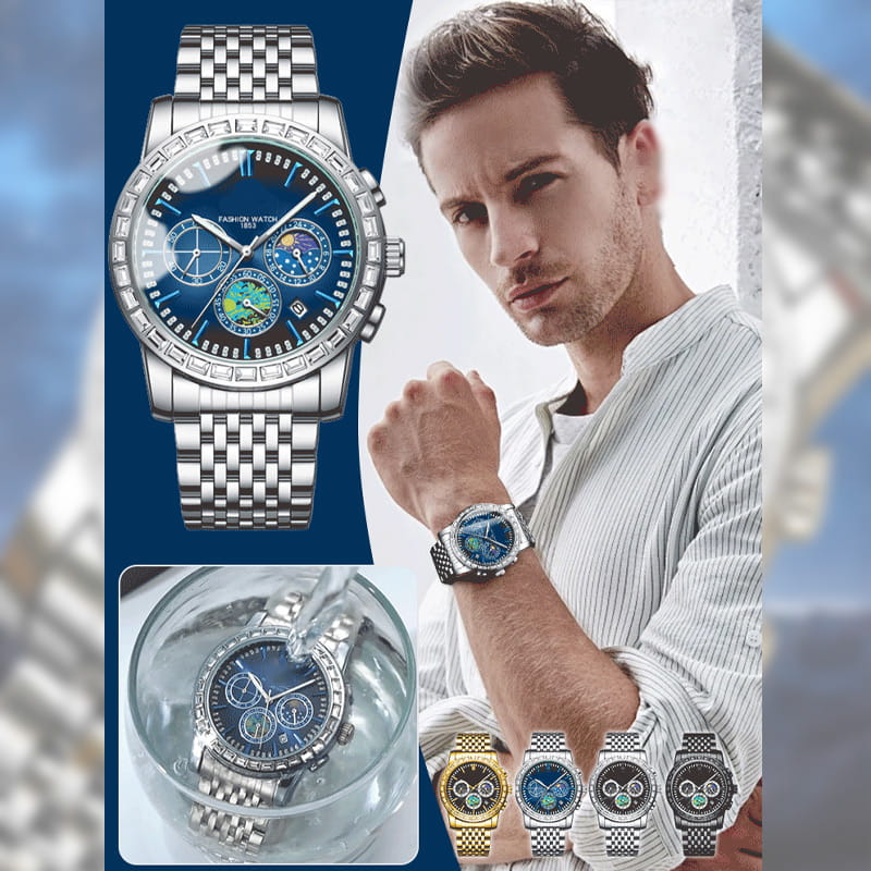 🎁Verkauf 50% RABATT⏳Luxus Stahl Quarzuhr für Herren⌚