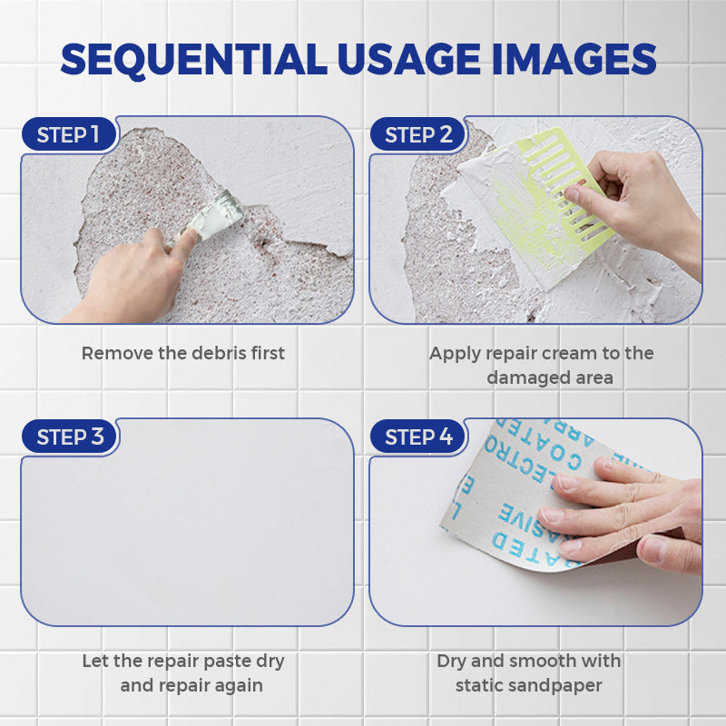 🛡️🌿Limited Time Offer: Buy 3 Get 1 Free💧🧼 Waterproof & Mold-Resistant Wall Repair Paste - Effective Water Resistance, Mold Endurance, The Ideal Choice for Wall Repair!