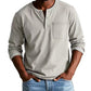 Herrenmode Vintage Distressed Pocket Langarmhemd
