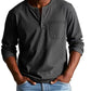Herrenmode Vintage Distressed Pocket Langarmhemd