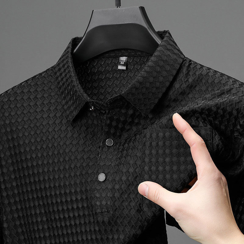🔥Heiße 50% Rabatt🔥 👕Männer Texturiertes Kurzarmhemd