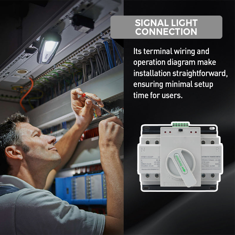 220V Dual Power Automatic Transfer Toggle Control Switch