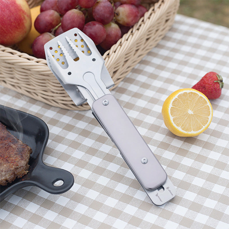 🔥Heißer Verkauf🥓3-in-1 Camping BBQ Grill Utensilien Home Gabel Spatel Clip（✈️Kostenloser Versand）