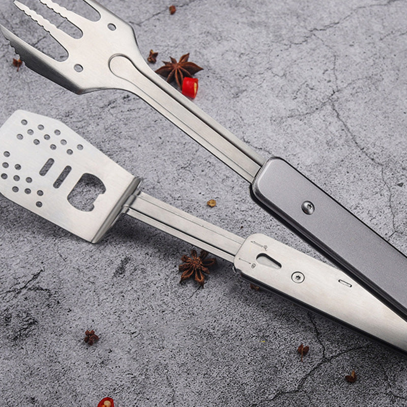 🔥Heißer Verkauf🥓3-in-1 Camping BBQ Grill Utensilien Home Gabel Spatel Clip（✈️Kostenloser Versand）