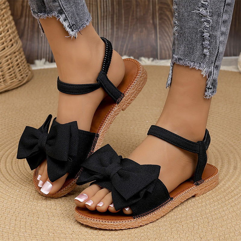 👡🌸Women's Fashion Bow Flat Sandals - 59% OFF for Goddess Day! Elegantes Design🌸Komfortabel tragen, Sommer Essential!