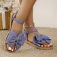 👡🌸Women's Fashion Bow Flat Sandals - 59% OFF for Goddess Day! Elegantes Design🌸Komfortabel tragen, Sommer Essential!