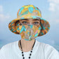 🌞Sommer Begrenzte Zeit 59% Rabatt! 👒Women's Floral Print Bucket Sun Hat mit Maske