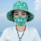 🌞Sommer Begrenzte Zeit 59% Rabatt! 👒Women's Floral Print Bucket Sun Hat mit Maske