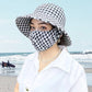 🌞Sommer Begrenzte Zeit 59% Rabatt! 👒Women's Floral Print Bucket Sun Hat mit Maske