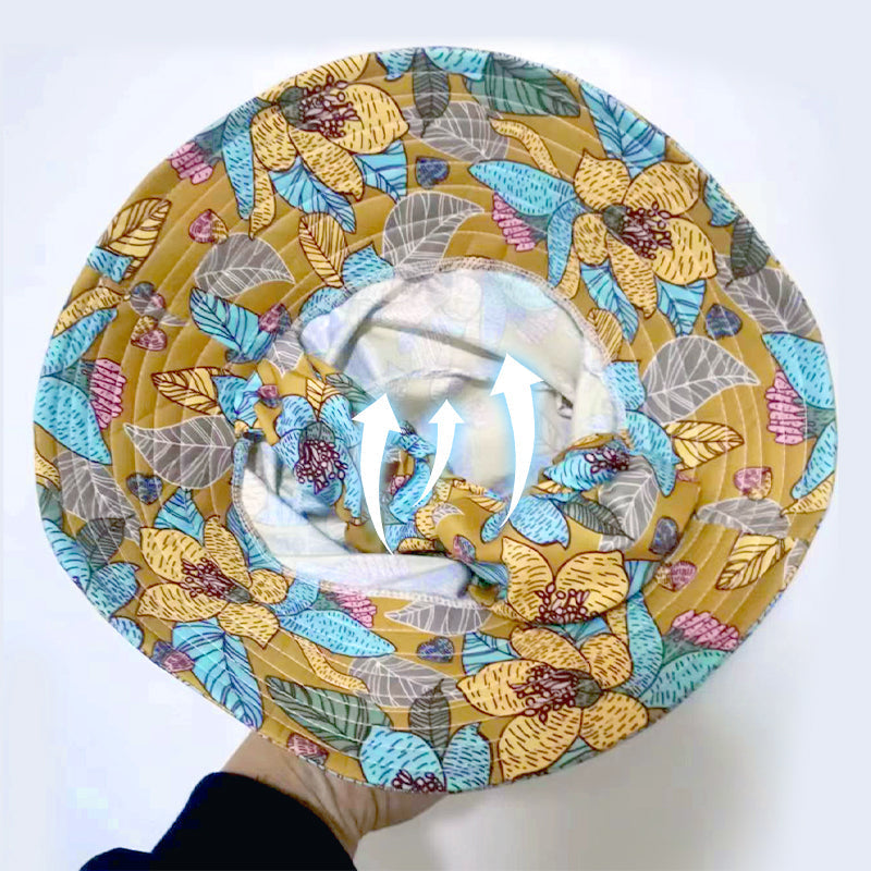 🌞Sommer Begrenzte Zeit 59% Rabatt! 👒Women's Floral Print Bucket Sun Hat mit Maske
