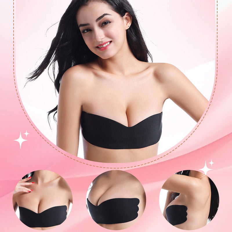 ✨3 Kaufen, 2 Gratis erhalten🥰Silikon-unsichtbarer, haftender Push-up-BH