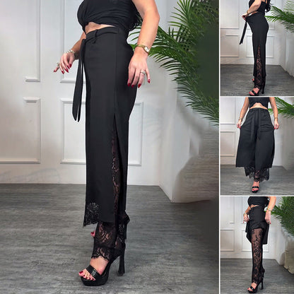 💋🎉 Treffen Sie den Göttin-Tag mit 50% Rabatt 🌹 Frauen-Sexy-Spitzenfutter-Weite-Hose - Elegante Spitze, modischer Schnitt, zeige deine charmanten Kurven!