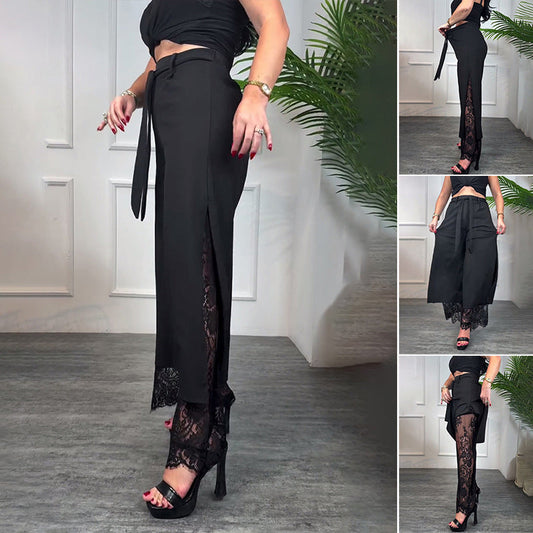 💋🎉 Treffen Sie den Göttin-Tag mit 50% Rabatt 🌹 Frauen-Sexy-Spitzenfutter-Weite-Hose - Elegante Spitze, modischer Schnitt, zeige deine charmanten Kurven!
