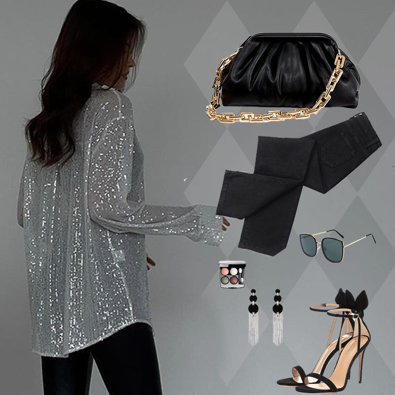 🌟 Glitzernde Lame-Shirt-Kollektion Sechs Farben verfügbar✨ mache dich mit jedem Stück zum Mittelpunkt der Party!