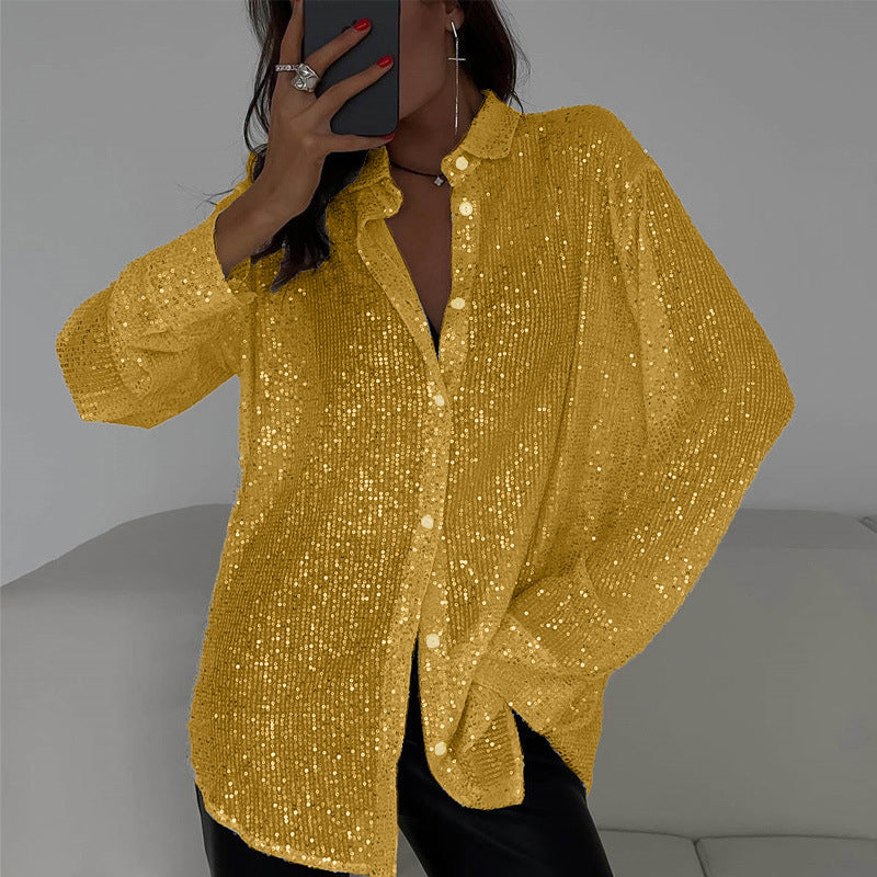 🌟 Glitzernde Lame-Shirt-Kollektion Sechs Farben verfügbar✨ mache dich mit jedem Stück zum Mittelpunkt der Party!