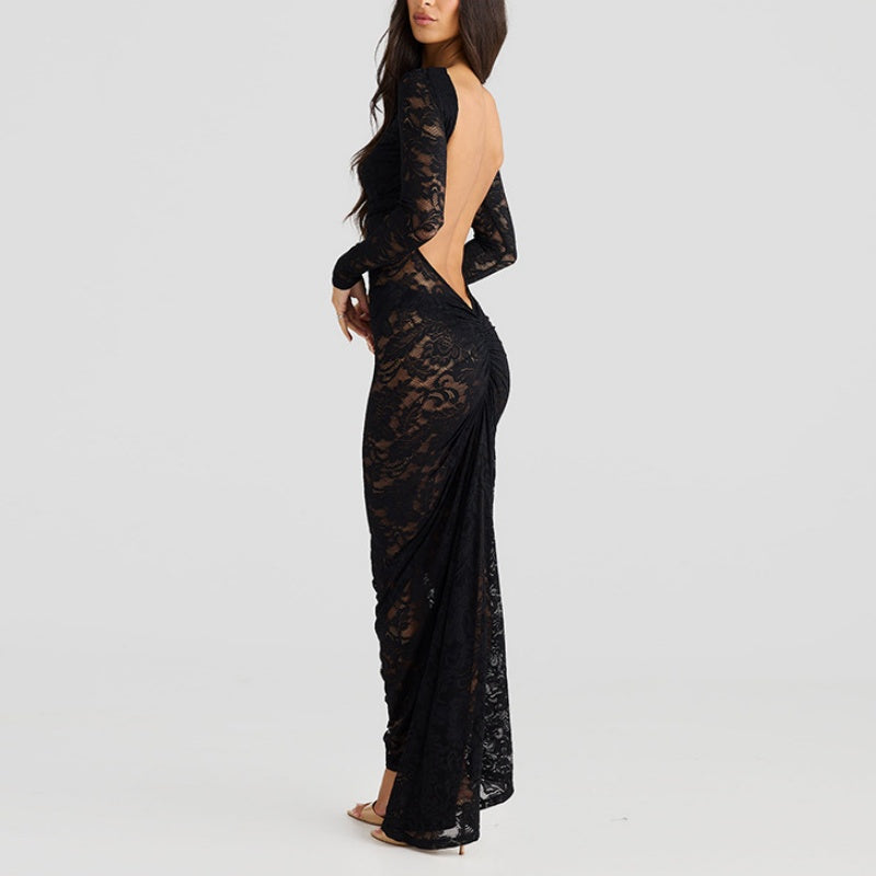 🌹👗Limited Time 50% OFF🔥Sexy rückenfreies Maxikleid aus Spitze