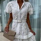 🌸👗Goddess Day Special Offer🎉 50% OFF! Women's Retro Short Sleeve Hollow Out Lace Dress - Elegante Spitze, Vintage-Charme, zeigen Sie Ihre einzigartige Attraktivität!