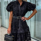 🌸👗Goddess Day Special Offer🎉 50% OFF! Women's Retro Short Sleeve Hollow Out Lace Dress - Elegante Spitze, Vintage-Charme, zeigen Sie Ihre einzigartige Attraktivität!